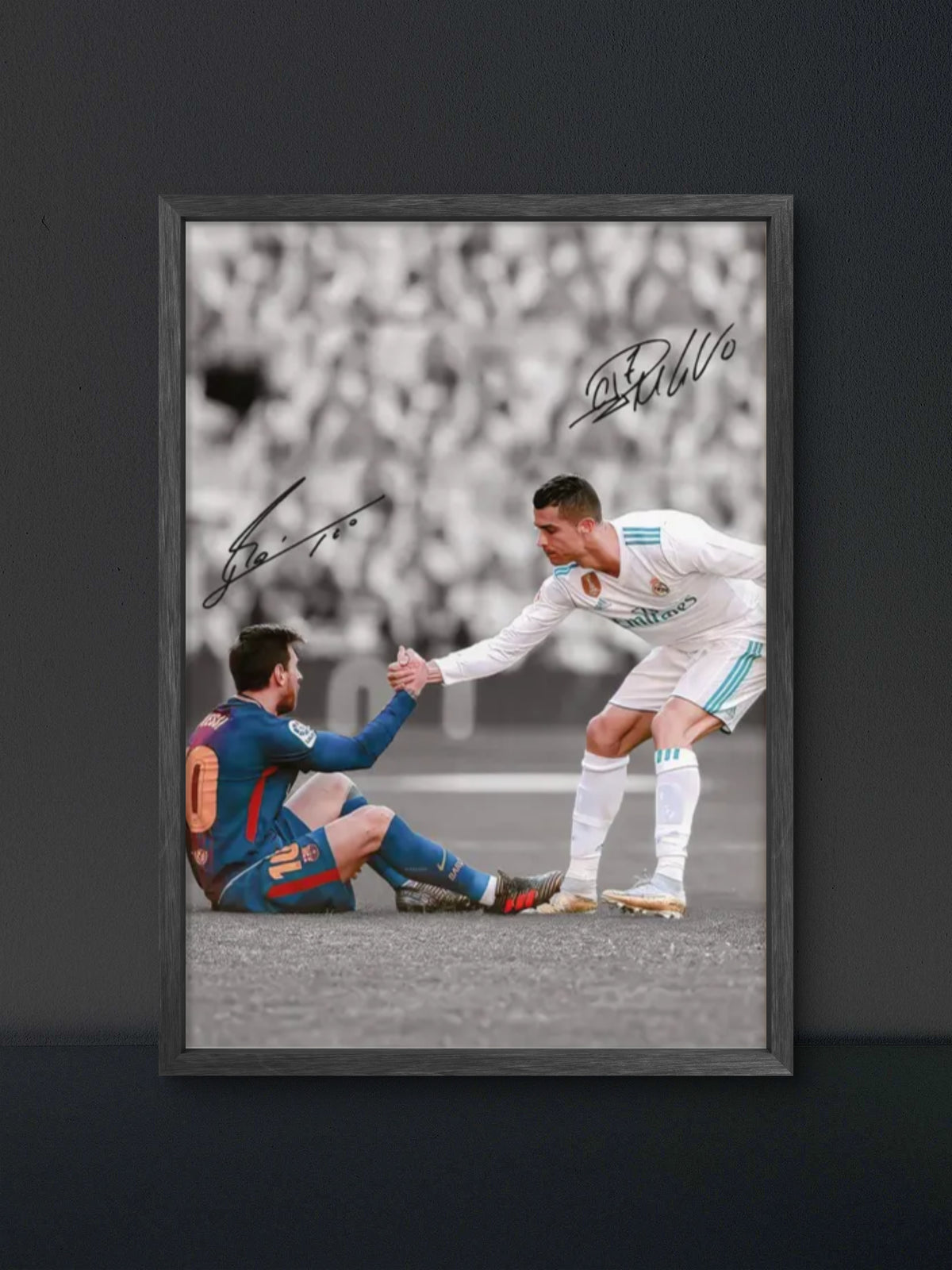 π Messi vs Ronaldo Rivalry Poster β Soccer Wall Art Print (100% off)