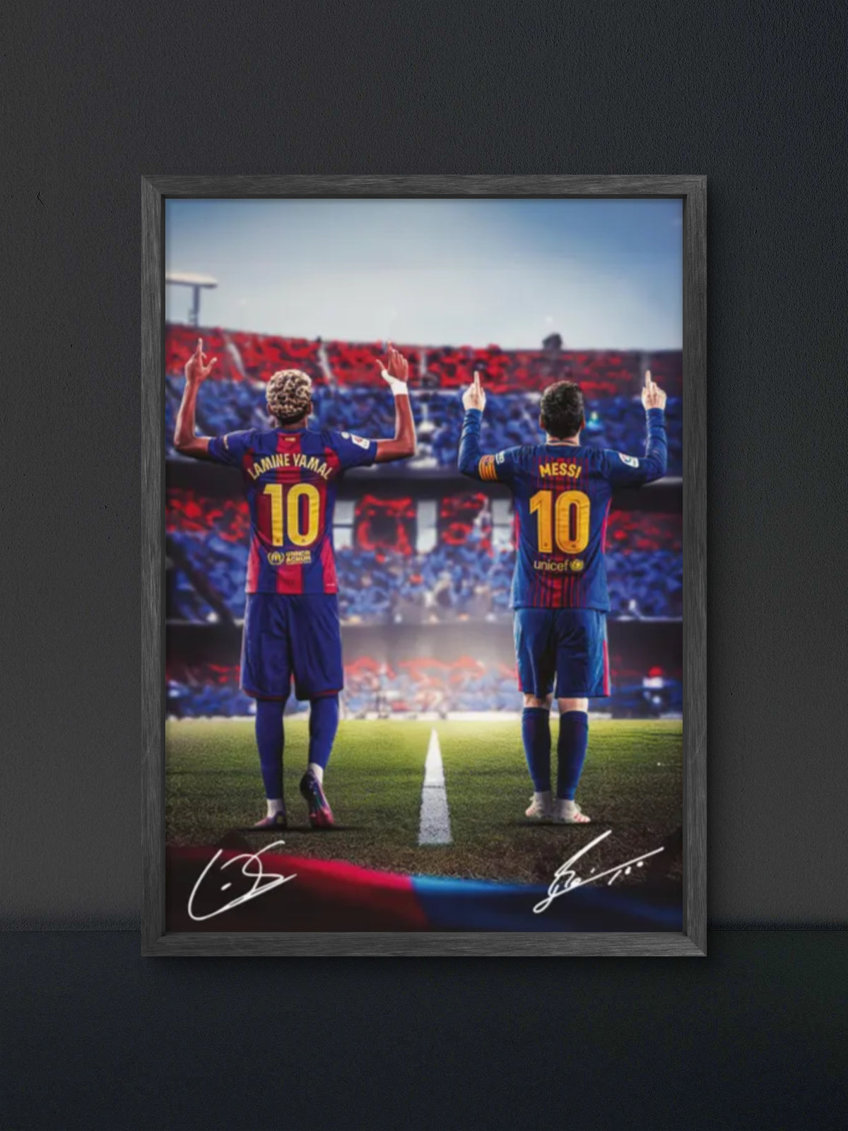 π Messi and Lamine Yamal Barca Poster β Soccer Wall Art Print (100% off)