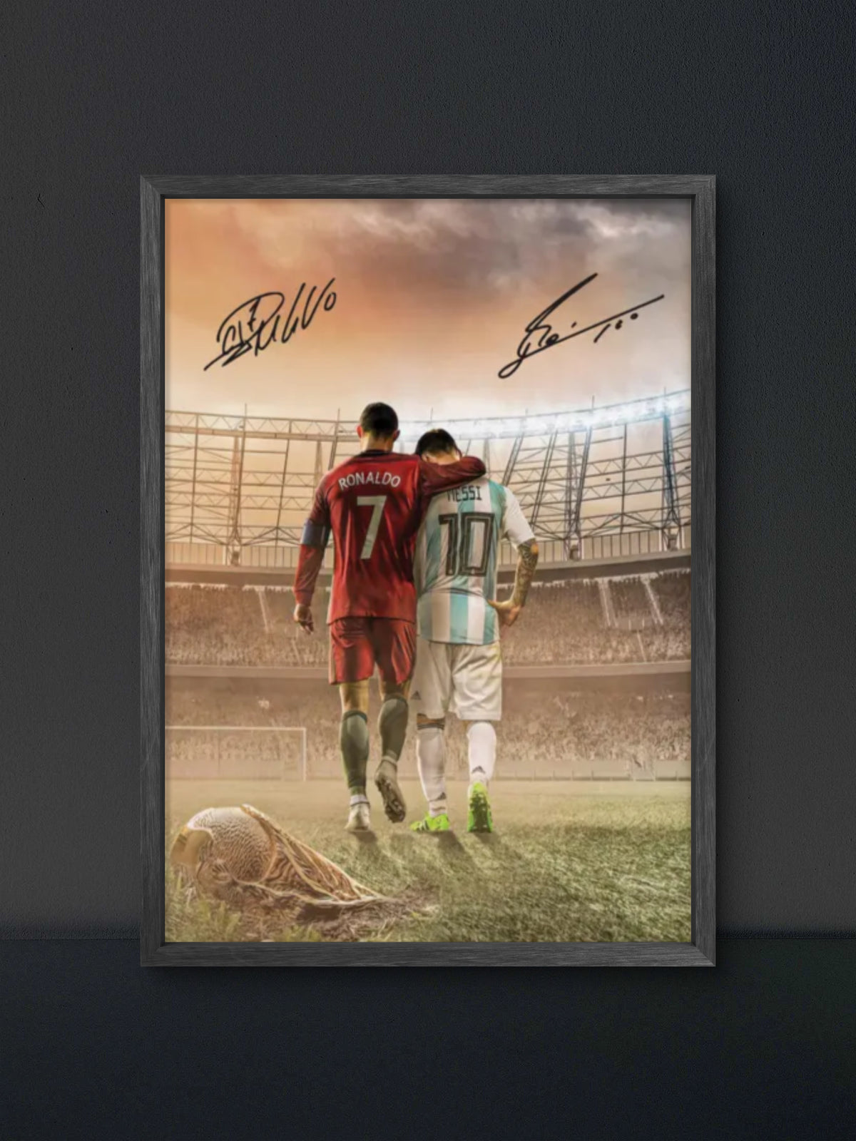π Messi and CR7 Walking Legends Poster β Soccer Wall Art Print (100% off)