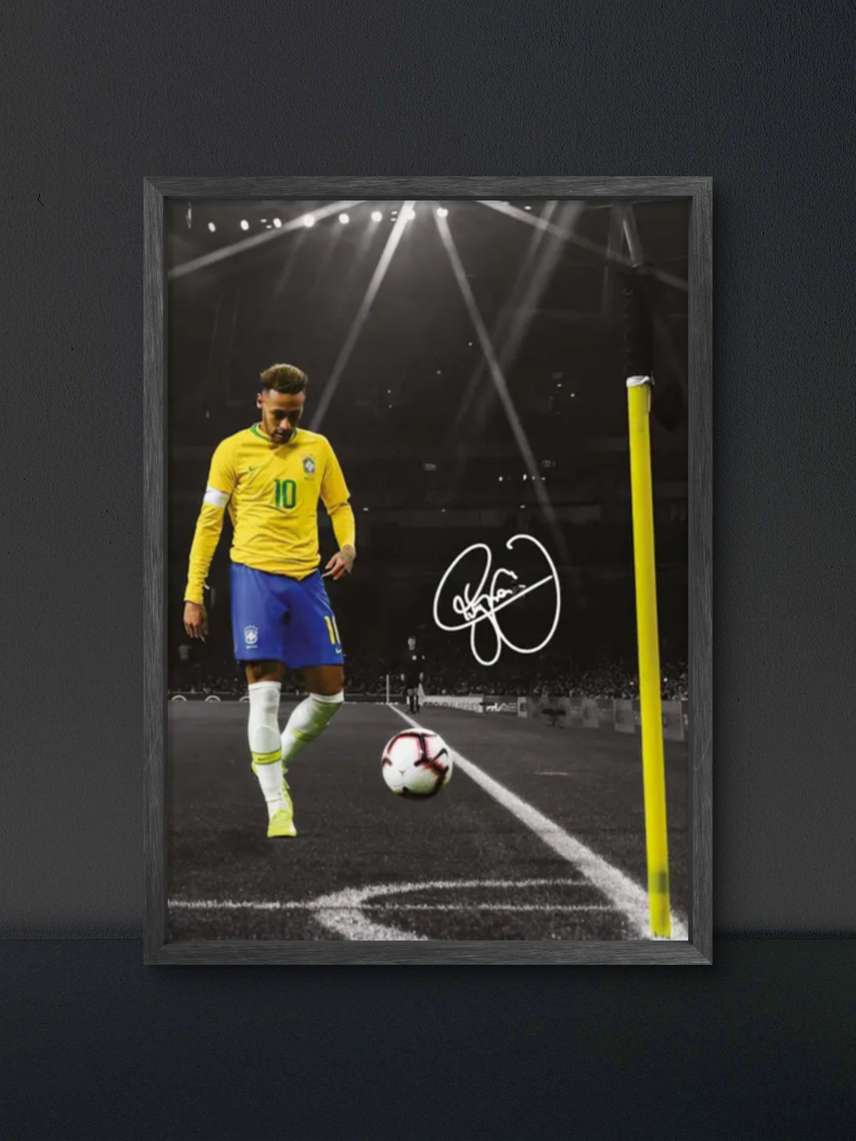 π Neymar Brazil Spotlight Dribble Poster β Soccer Wall Art Print (100% off)