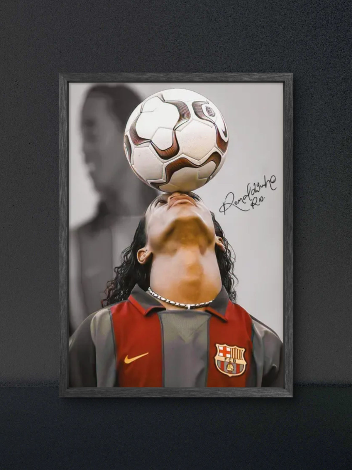 π Ronaldinho Ball On Head Skill Poster β Soccer Wall Art Print (100% off)