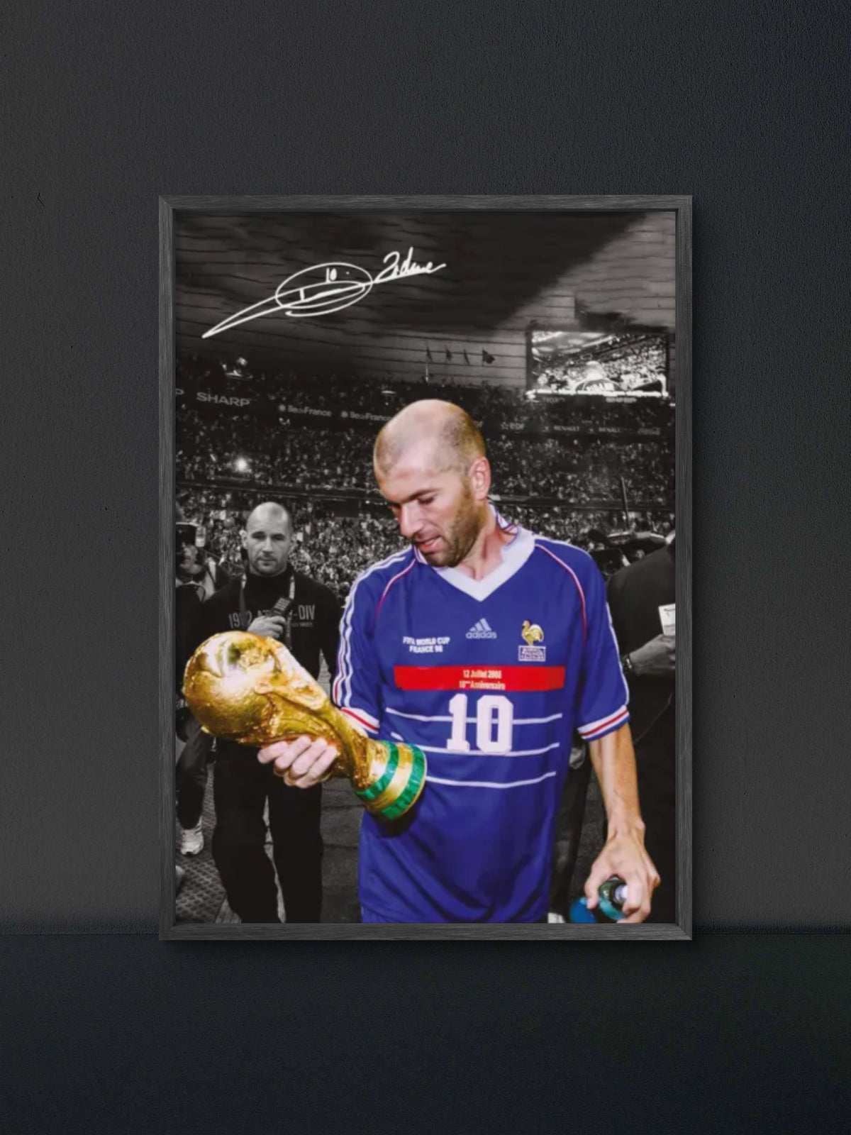 π Zidane France World Cup Trophy Poster β Soccer Wall Art Print (100% off)