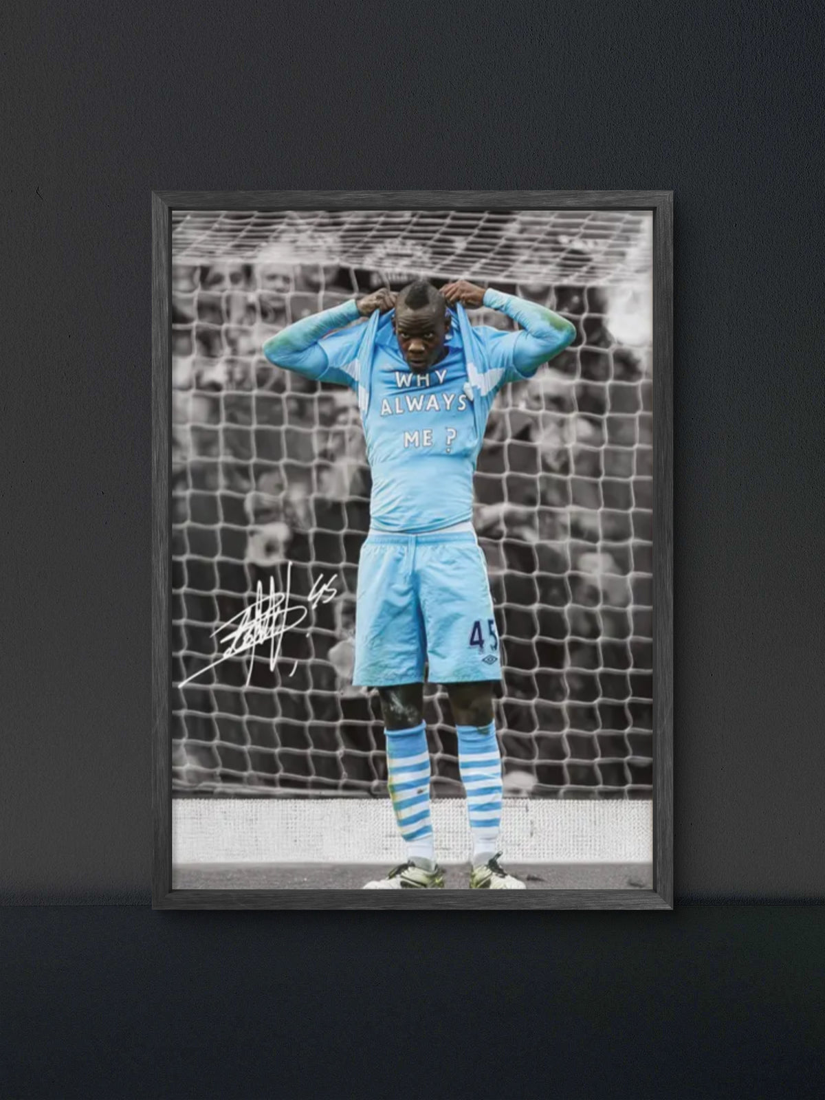 π Balotelli Why Always Me Celebration Poster β Soccer Wall Art Print (100% off)