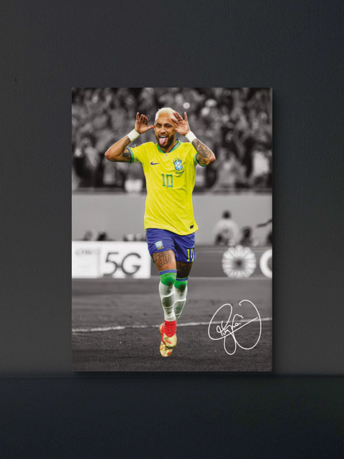 Neymar Brazil Cant Hear You Poster — Soccer Wall Art Print