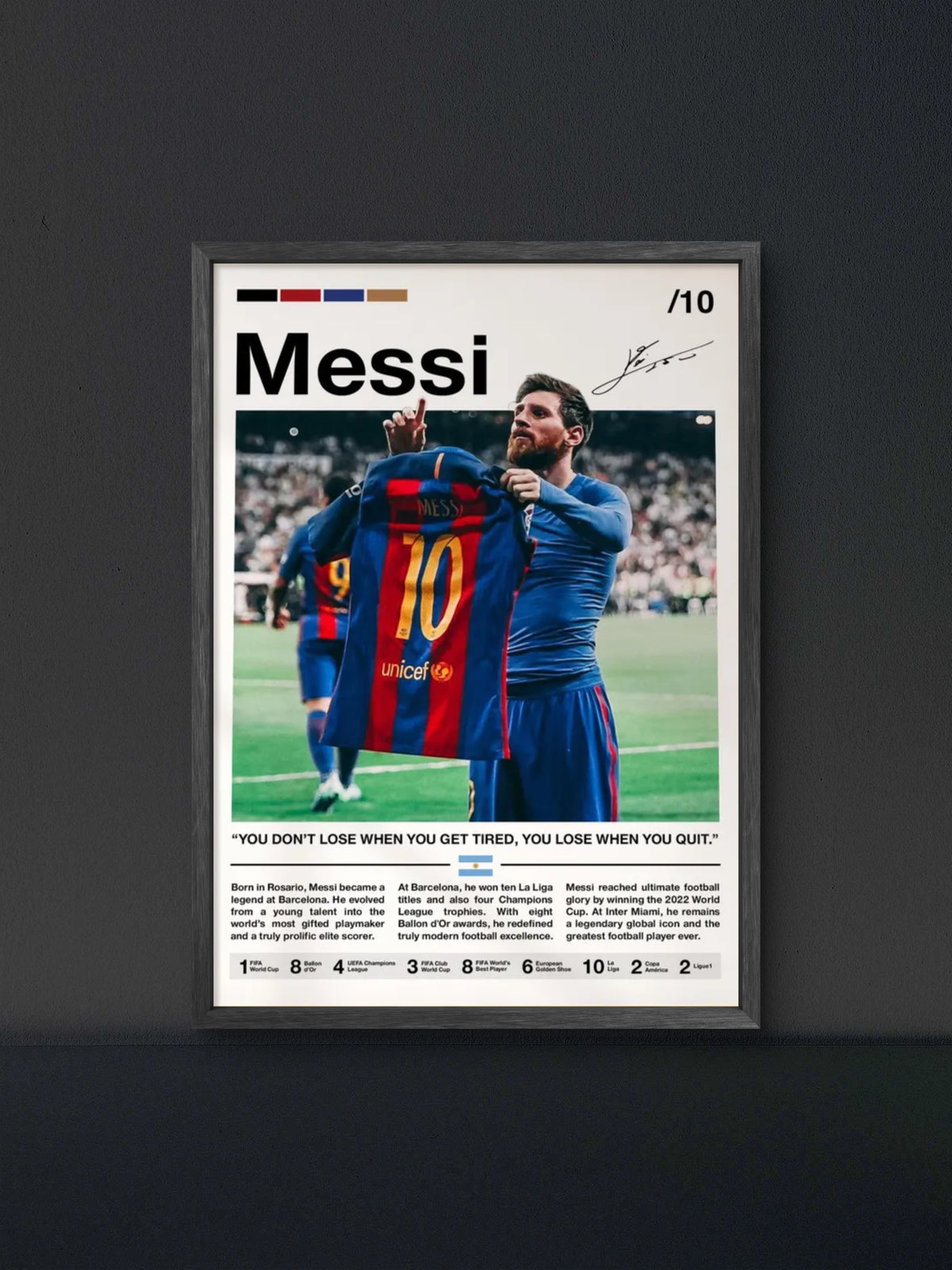 π Messi Barca Number 10 Magazine Style Poster β Soccer Wall Art Print (100% off)