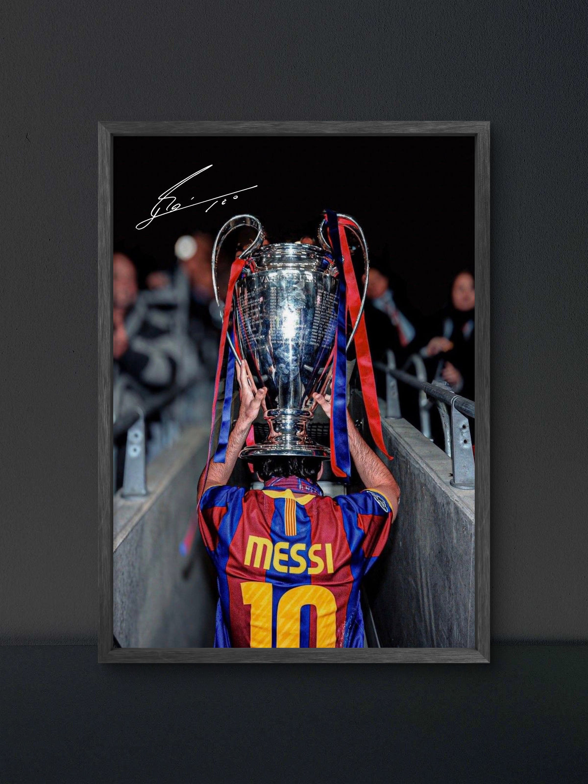 π Messi Barca Champions League Trophy Tunnel Poster β Soccer Wall Art Print (100% off)