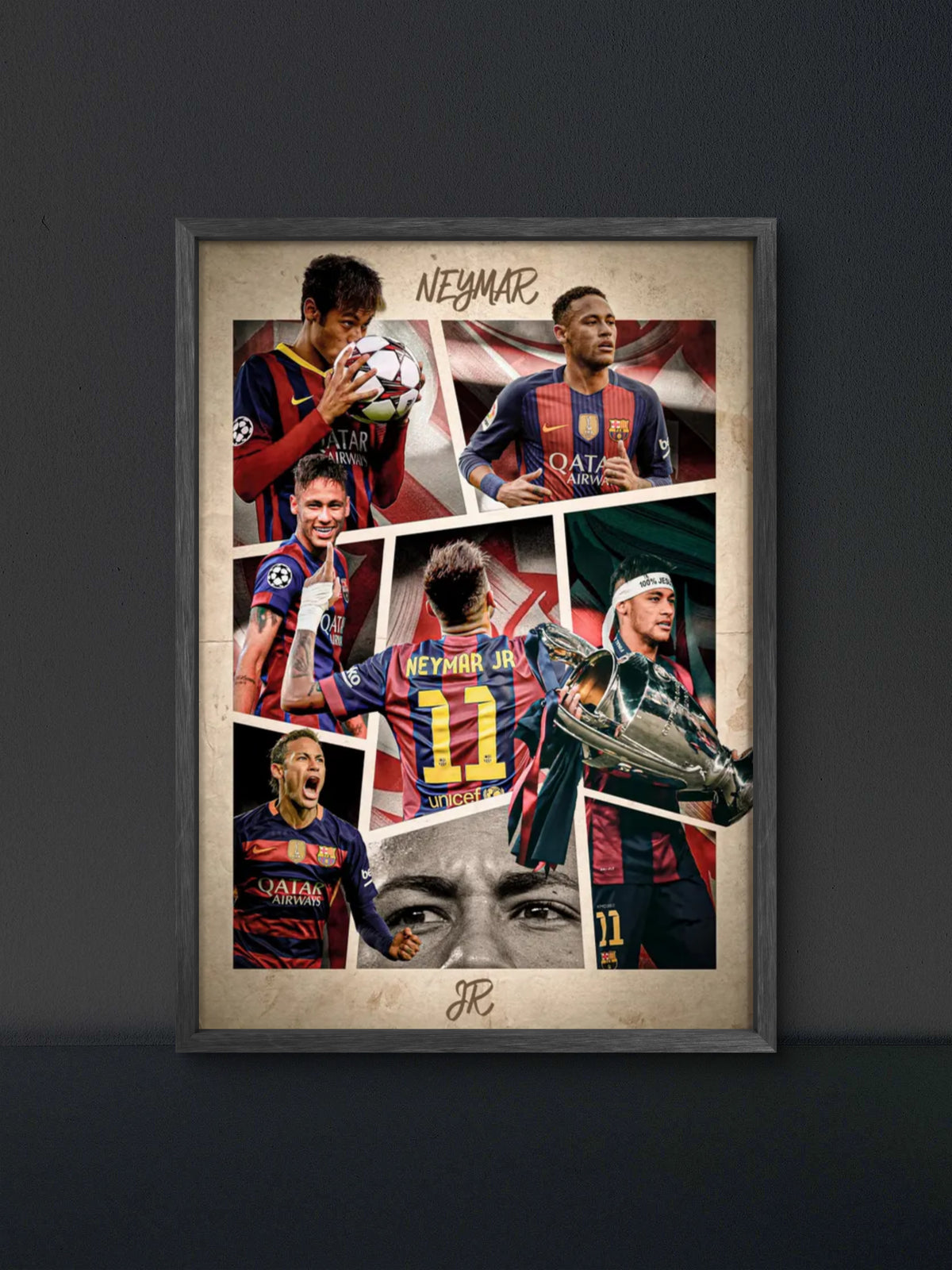 π Neymar Barca Career Collage Poster β Soccer Wall Art Print (100% off)