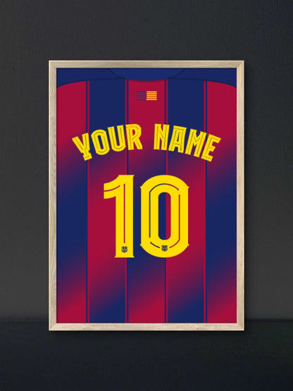 Custom Jersey Poster Barca