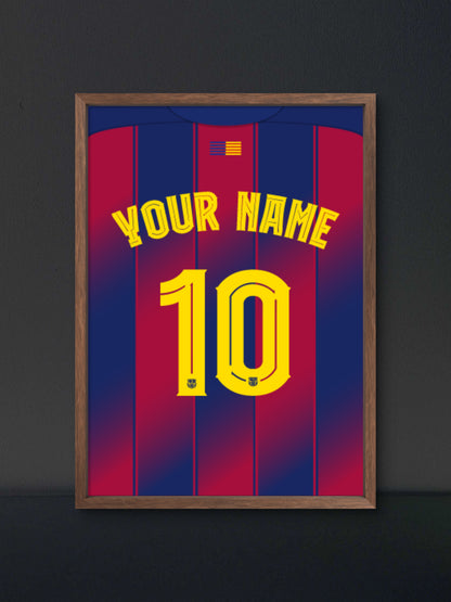Custom Jersey Poster Barca