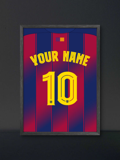 Custom Jersey Poster Barca