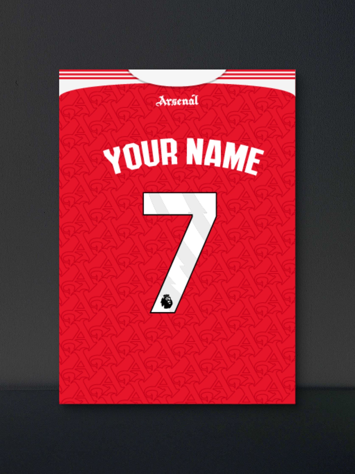 Custom Jersey Poster Arsenal