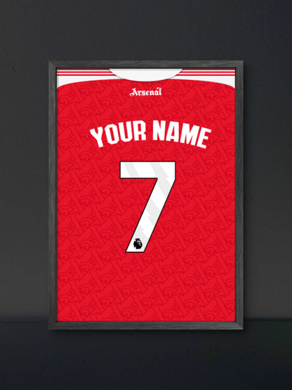 Custom Jersey Poster Arsenal