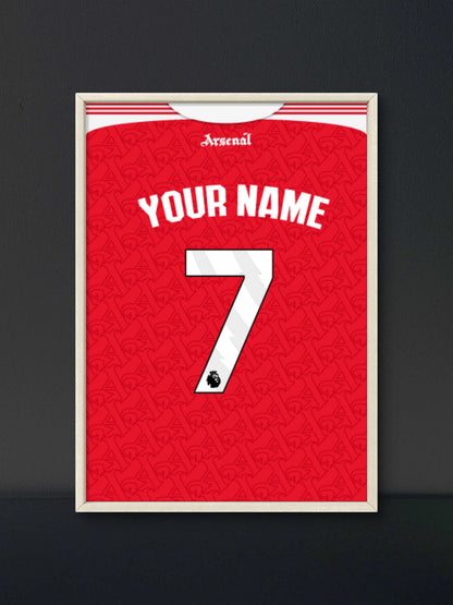 Custom Jersey Poster Arsenal