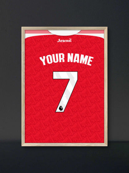 Custom Jersey Poster Arsenal
