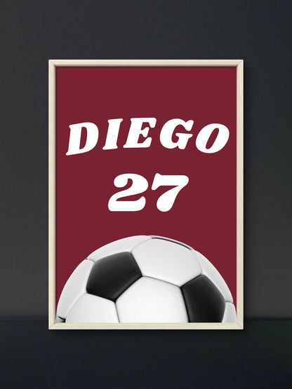 Custom Name & Number Poster