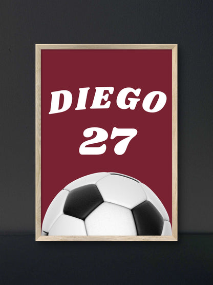 Custom Name & Number Poster