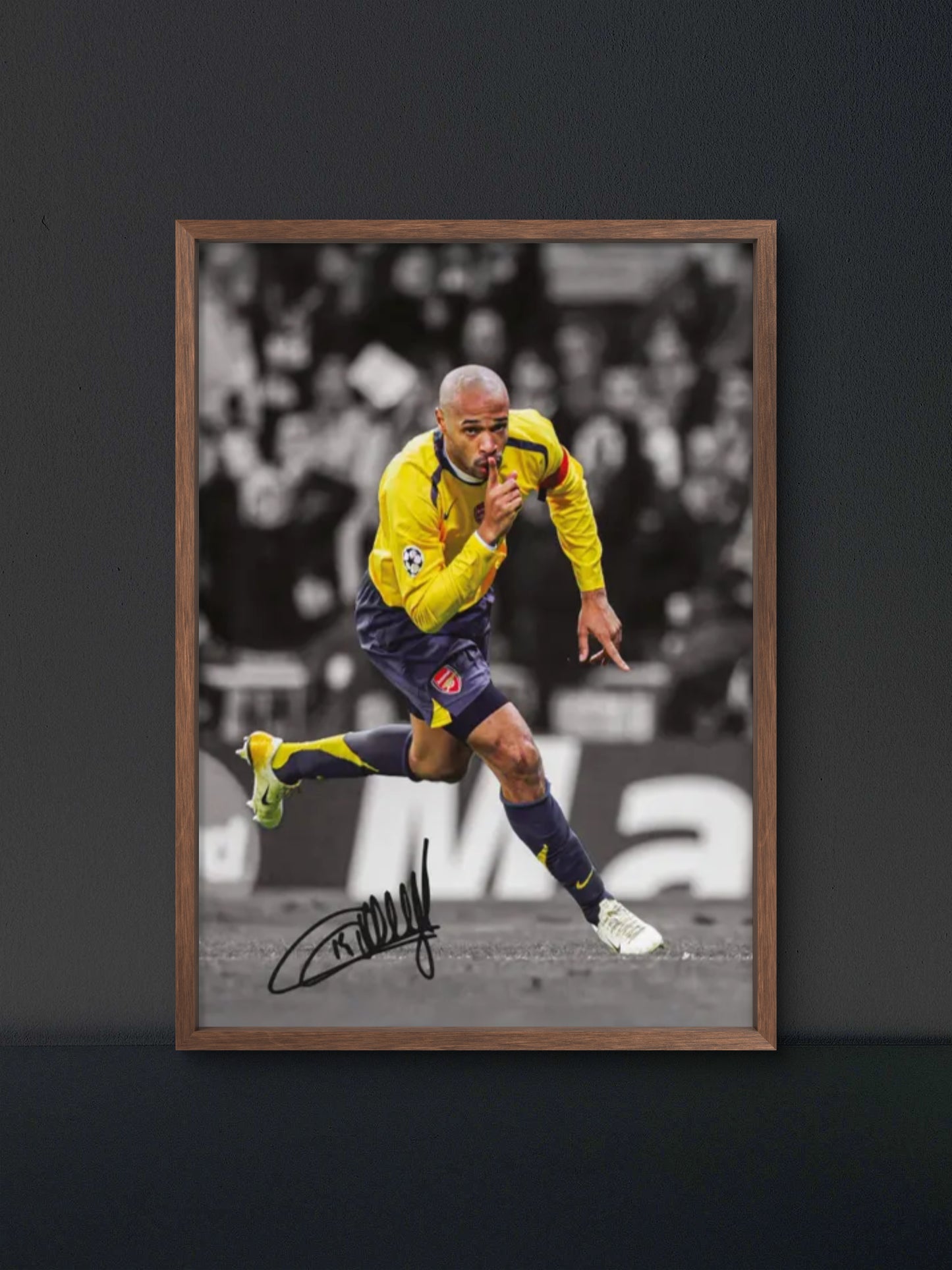 Thierry Henry Arsenal Away Kit Poster — Soccer Wall Art Print