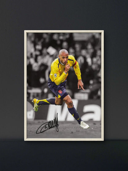 Thierry Henry Arsenal Away Kit Poster — Soccer Wall Art Print