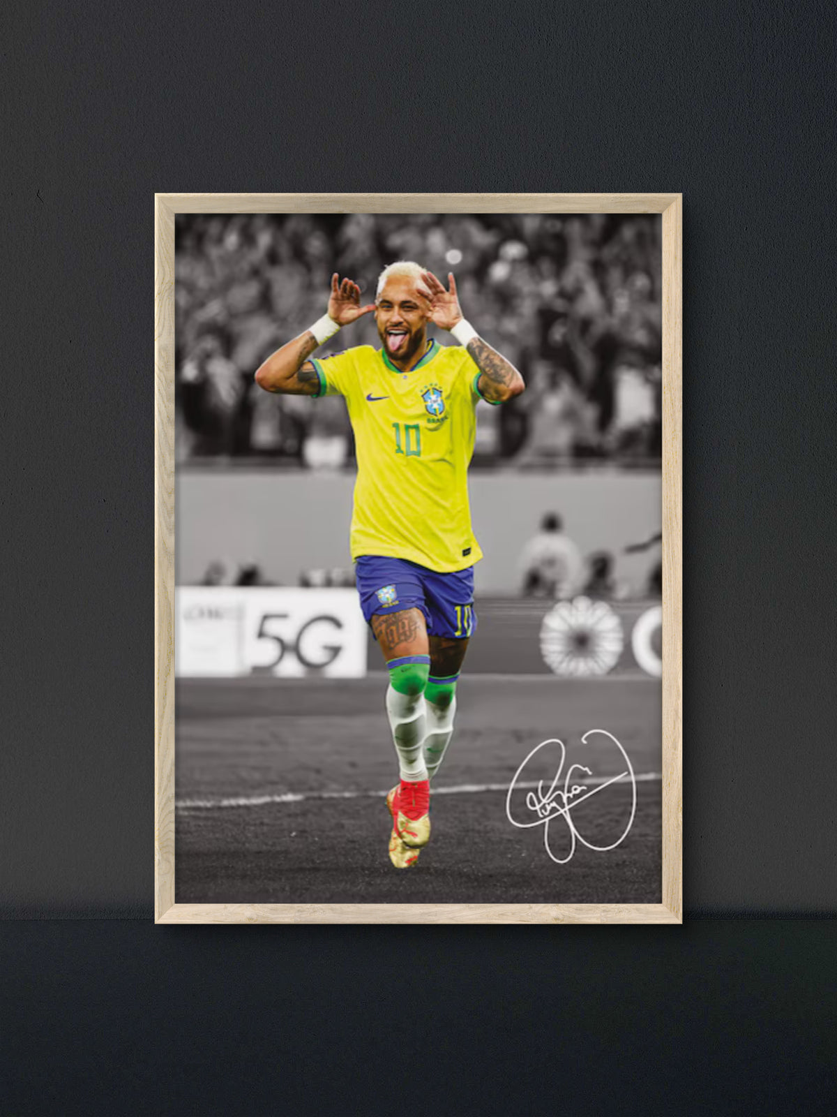 Neymar Brazil Cant Hear You Poster — Soccer Wall Art Print