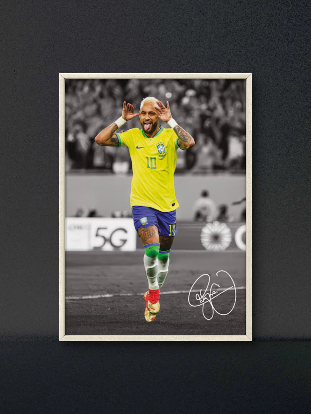 Neymar Brazil Cant Hear You Poster — Soccer Wall Art Print