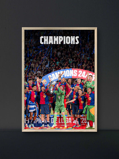 Barca Champions 2024/2025 Poster