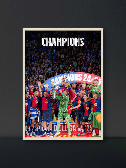 Barca Champions 2024/2025 Poster